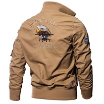 Pilot Eagles Baseball Suit Mens Spring Autumn Mens Pure Cotton Washed Jacket American Outdoor Military Uniform Multi-Pocket Jacket