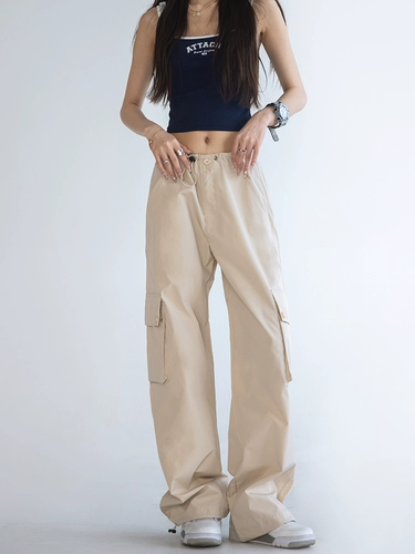 Розовая униформа медсестры, летние ретро спортивные штаны для отдыха, подходит для подростков, в американском стиле, свободный крой