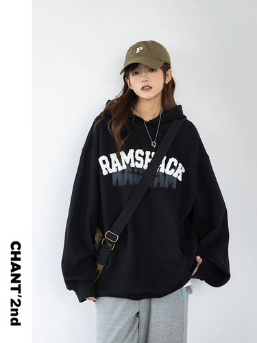 Осенняя толстовка с капюшоном, ретро куртка для влюбленных для отдыха, в американском стиле, оверсайз