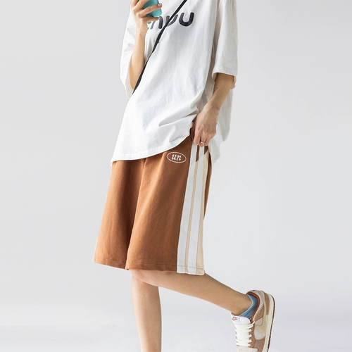 Tide, спортивные летние шорты, штаны, коллекция 2022, высокая талия, на шнурках, свободный крой