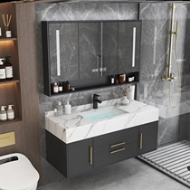 Washbasin cabinet Composition 2022 new combined Nordic integrated decent combined cabinet Ceramic Basin Marble Bathroom