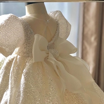 Babys Birthday Dinner Dress Woman Treasure Super Fairy Korean Version Cute Dress Princess Dress Dress With Dress Floral Child Wedding Catch Week