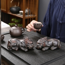 Tea table swing pieces Desktop Pendulum Pieces Retro Family Residence Decoration Utilituria Tea Ornaments Purple Pottery Home Tea Tray Office Tea Table