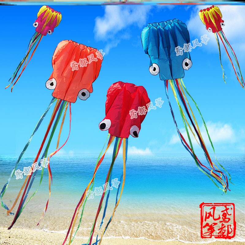 Kite 2022 New Stunt Kite New net Red no bones Octopus Solid Balloons Large personality to look good