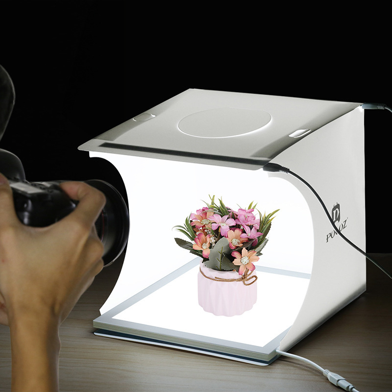 PULUZ FAT cow portable folding 20CM SHADOWLESS lamp studio set Photo MATTING-free photography SET