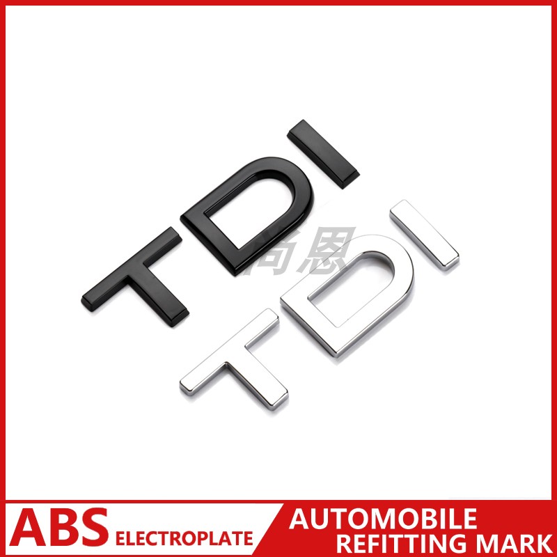 Suitable for Odi Che Peuentail Label retrofitted displacement Label TDI letter car sticker decoration sticker-Taobao