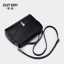 Leather portable shoulder bag women bag 2021 fashion soft leather first layer cowhide middle-aged mother shoulder backpack small bag