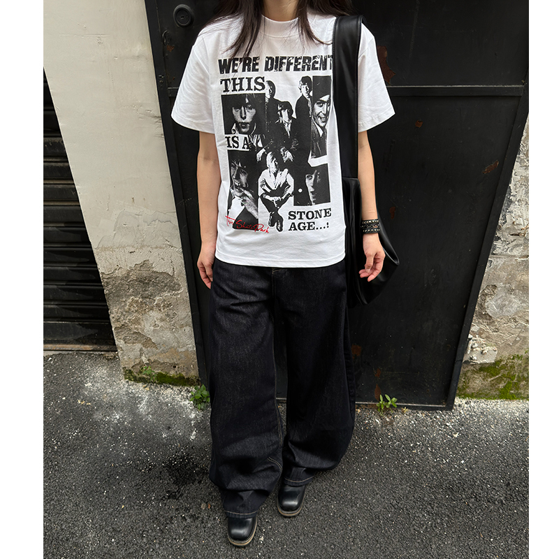 Hygge Chen American Retro Rock Band Portrait Print Short-Sleeved T-Shirt for Teenagers, Men's and Women's Pure Cotton Top Hygge Chen American Retro Rock Band Portrait Print Short-Sleeved T-Shirt for Teenagers, Men's and Women's Pure Cotton Top
