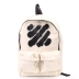 GIẢM GIÁ TRẮNG 17FW Nền tảng Canvas Graffiti Mũi tên Đen Ribbon OW Ba lô Túi sinh viên Nam và Nữ balo zara Ba lô