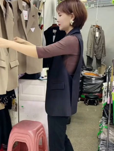 2025 весенний и осенний сезон. новый тонкий жилет мода костюм жилет куртка западный