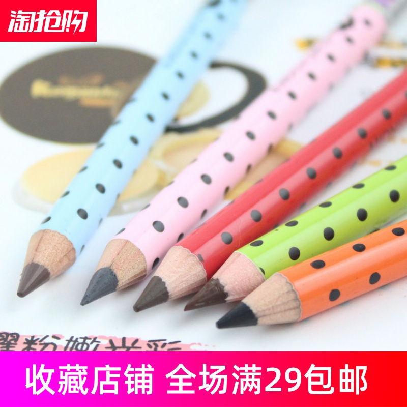 Cross Border Color Makeup Midnight Cool Black Waterproof Perspiration Durable No Demakeup Brow CANDY COLOR WOOD EYE LINE PEN