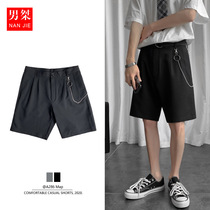 dk uniform mens full suit shorts 2021 summer thin trousers Tide brand loose pants suit 5-point pants