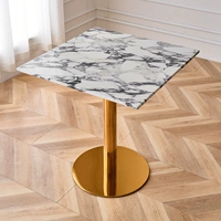 Стол Bvlgari белый/квадратный [подставка для дисков с гальваническим покрытием золота]