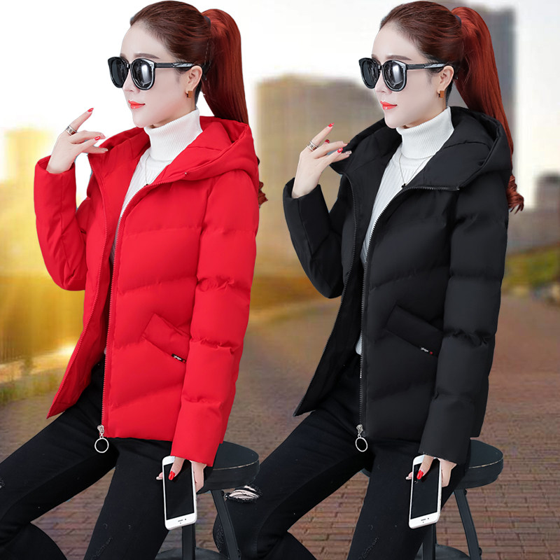 短款羽绒棉服女冬季小棉袄加厚2019新款面包服韩版连帽短棉衣外套