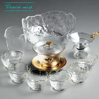 Touch Miss glass bowl kung fu tea set home padded heat-resistant high temperature tea maker teapot tea cup