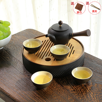  Portable travel tea set Ceramic Japanese Kung Fu tea tray Dry tea tray Tourist car water storage small tea table