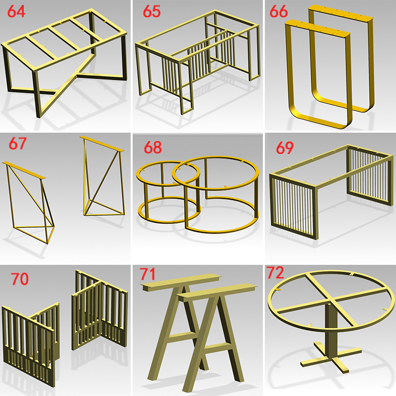 Custom Iron Art Table Legs Marble Table Meeting Table Legs Tea Table Metal Large Plate Bracket Bar Table Rack Iron Shelf