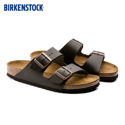 BIRKENSTOCK Беркен мужская и женская мода мода двойной пряжки мягкие деревянные тапочки Аризона серия