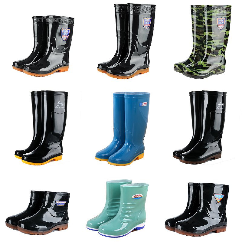 Rain boots breathable high bucket light long barrel water shoes female high barrel fashion deodorant male low top rice transplanting paddy field non-slip wear-resistant