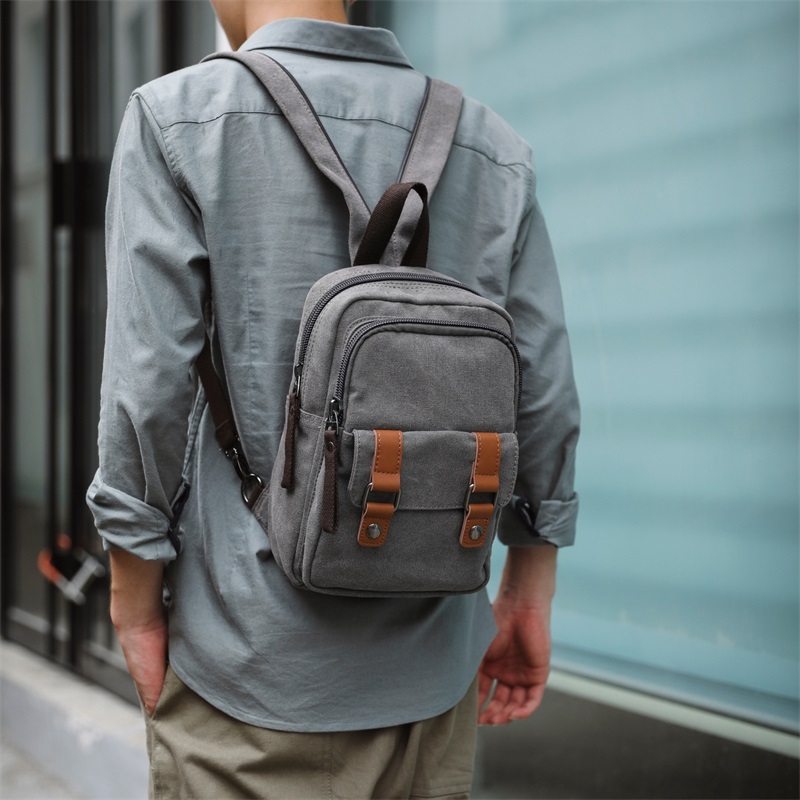 Inscriptions double shoulder bag men's boomer canvas fashion trends Scapes Satchel Bags of Damp Bags Casual Students School Bags