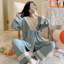 Modal summer July moon clothes summer thin post-natal summer July 6 months pregnant womens pajamas breastfeeding 8
