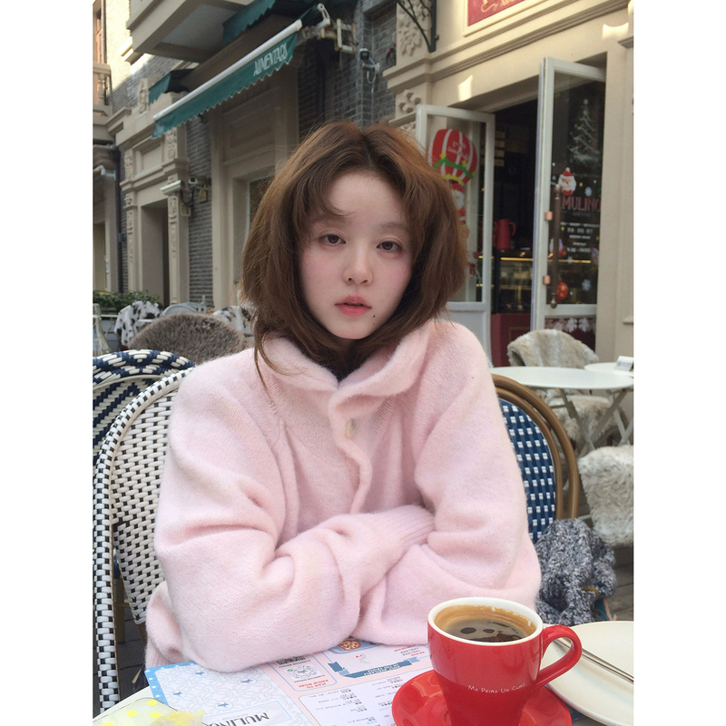 Meorra Woolen Sweater, Lazy Style Knitwear, Soft and Loose-Fitting Sweater for Women, New Winter Pink Coat Meorra Woolen Sweater, Lazy Style Knitwear, Soft and Loose-Fitting Sweater for Women, New Winter Pink Coat
