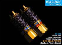 Arbao YARBO German jarburg RCA-018GCF carbon fiber shell 24k gold-plated RCA terminal Lotus head