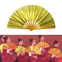 Childrens Taiji fan kung fu fan storytelling dance fan kindergarten Primary School students yellow golden martial arts performance Fan