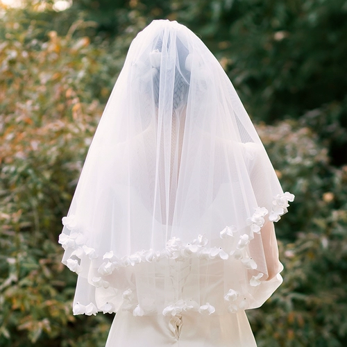 Фата 2024, новый стиль, тиара невесты, основной реквизит для свадебной фотосессии, чтобы получить сертификат, свадебное предложение, белый жемчужный цветок