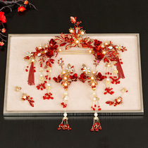 Bride headdress beautiful hair hair accessories Chinese style phoenix crown atmospheric wedding 2021 new female retro Toast wear wedding