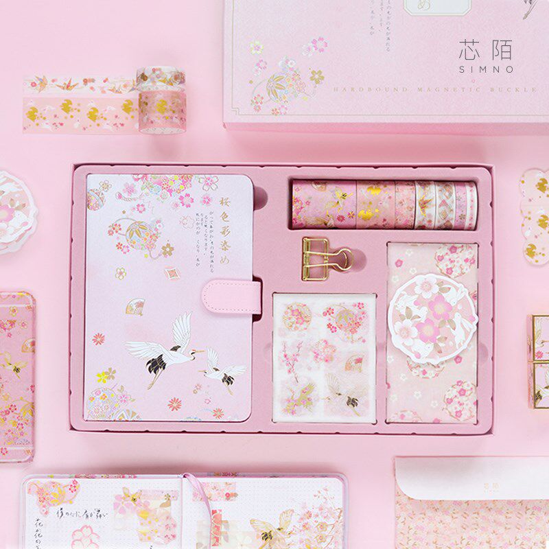 Hand book net red dream small fresh animation Children cute girl Primary school diary Girl heart net red shake sound