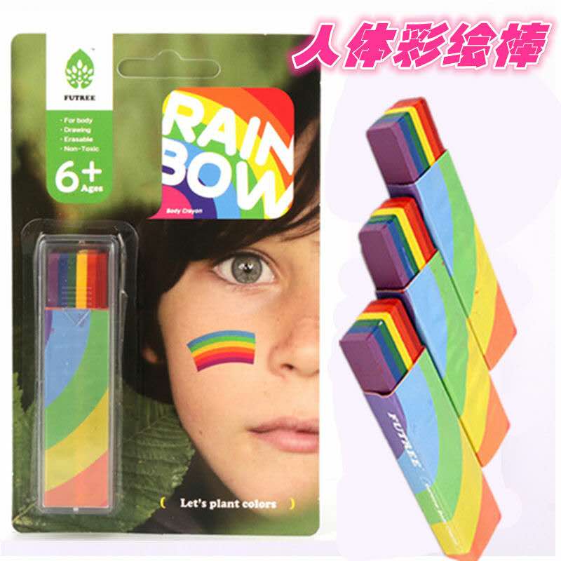 Future Tree Rainbow Pen Body Painting Face Makeup Pen Children's Safety Non-Toxic Paint Painting Dance Makeup Pen Wash