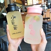 Household 500 ml large capacity with lid fashion mens water cup glass Womens Cup schoolgirl set