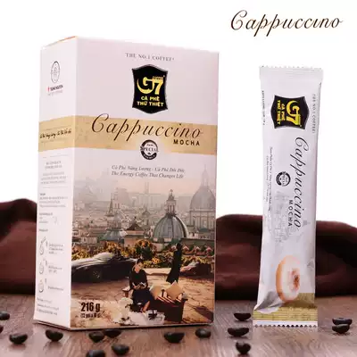 Vietnam Zhongyuan G7 Coffee Cappuccino Mocha flavor 216g three-in-one instant coffee box