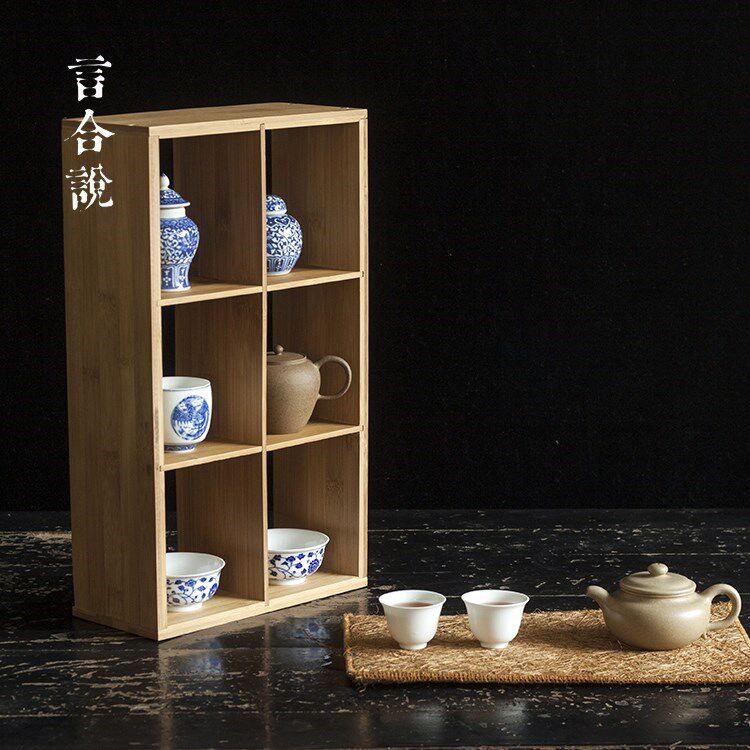 2017 Kung Fu tea set Bamboo Duobao cup holder tea room rack Bogu rack accessories tea ceremony zero