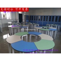 Custom tables and chairs Evening nursery Psychological counseling room tables and chairs School counseling class tables Free splicing art painting tables