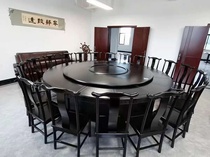 New Chinese style Modern Chinese style imitation marble round table Large round table Large dining table Round table 20 people 26 people 30 people One-piece table
