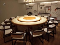 Modern simple commercial large round table Hotel furniture Banquet box Large round table Electric dining table Custom large round table