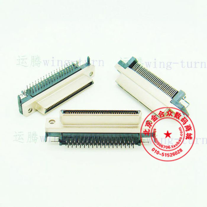 V68 curved plug female seat ultra-high density 68 female seat VHDCI68 female seat 68 curved foot female seat V68 welding plate 90 degrees