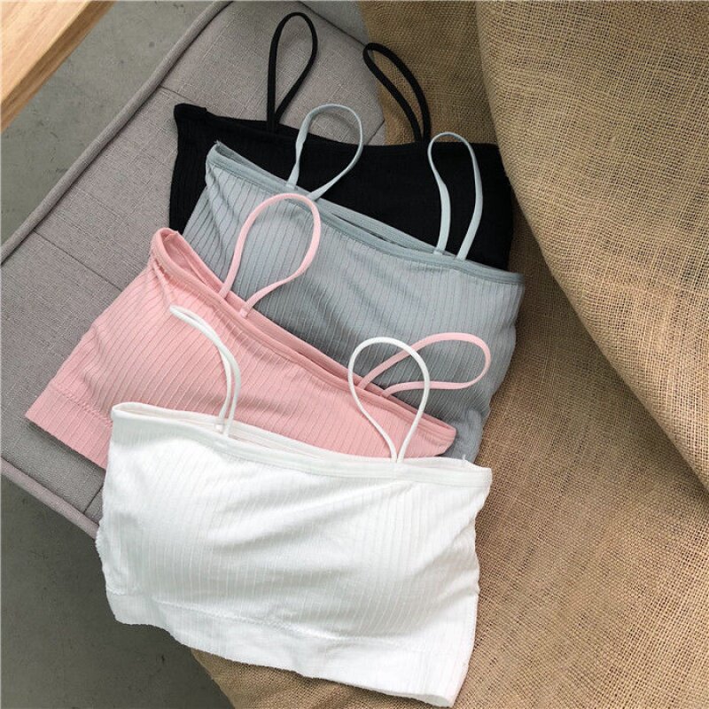 2021 lingerie female student Korean version junior high school student harnesses beautiful back vest girl wrapped in chest and chest shock-proof bra