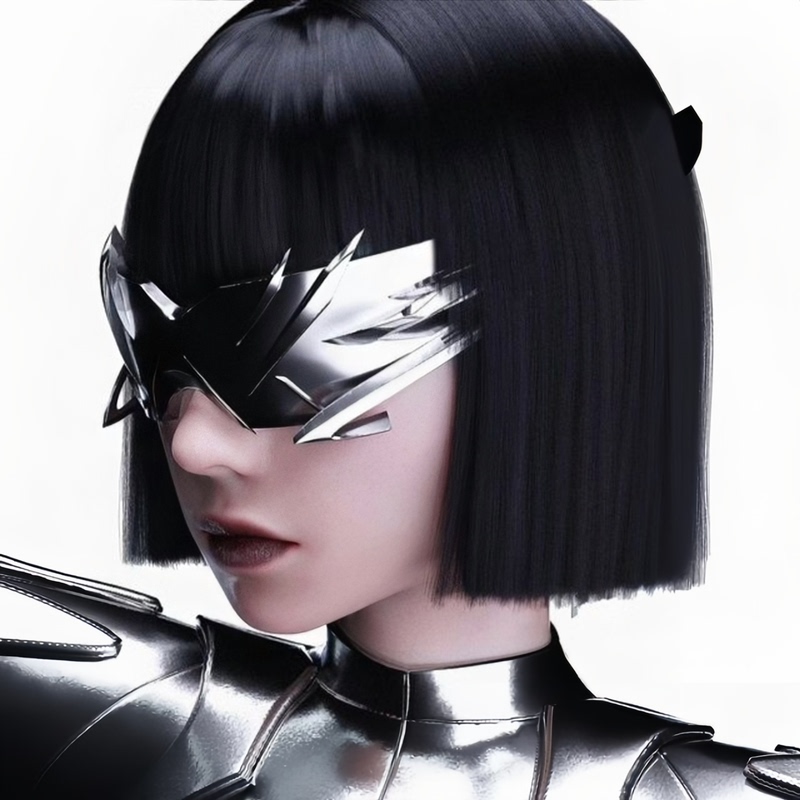 Wig Super a Female Short Hair Black Full Wig Straight Cut Cyberpunk Sexy Hot Girl Mecha Girl Wig Set