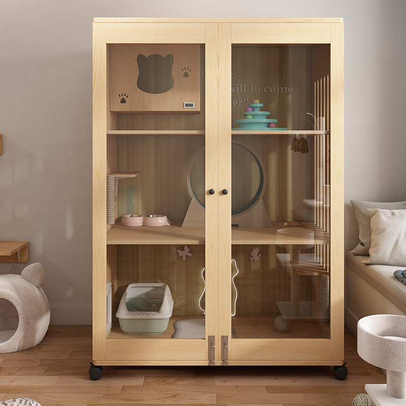 Cat Villa Cat Cage Ultra Large Cat House Luxury Cat Cabinet Kitty Cat House Three Floors Home Cat House Breeding Cage