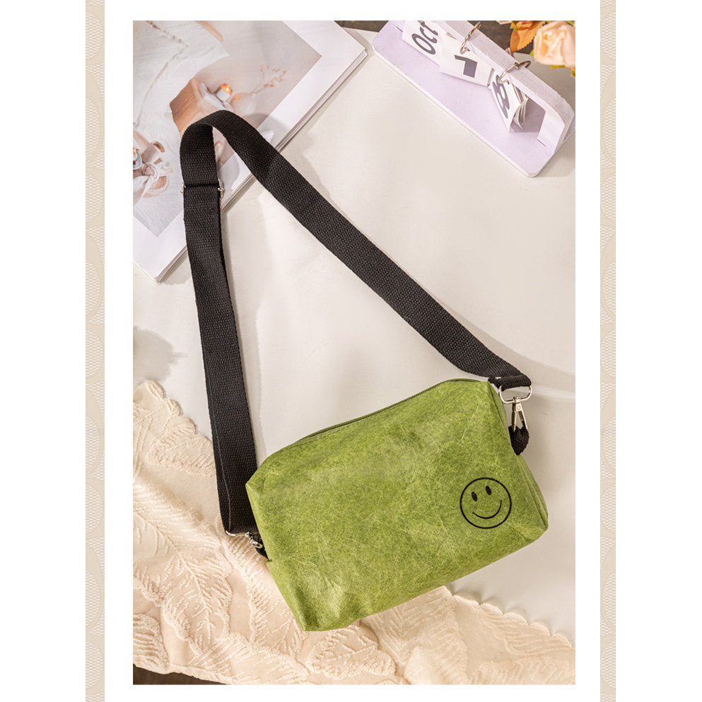 Custom Logo Waterproof Washable Tyvek Mini Shoulder Crossbody Bag with Kraft Paper Look - Thumbnail 7