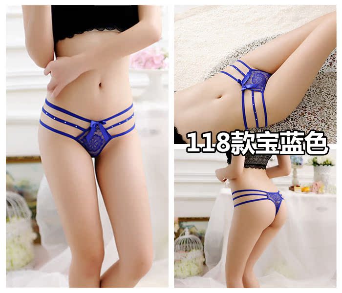 Sexy ladies thong lưới trong suốt sexy liền mạch cotton 裆 eo thấp đồ lót nữ tiếp xúc với hip hollow T quần