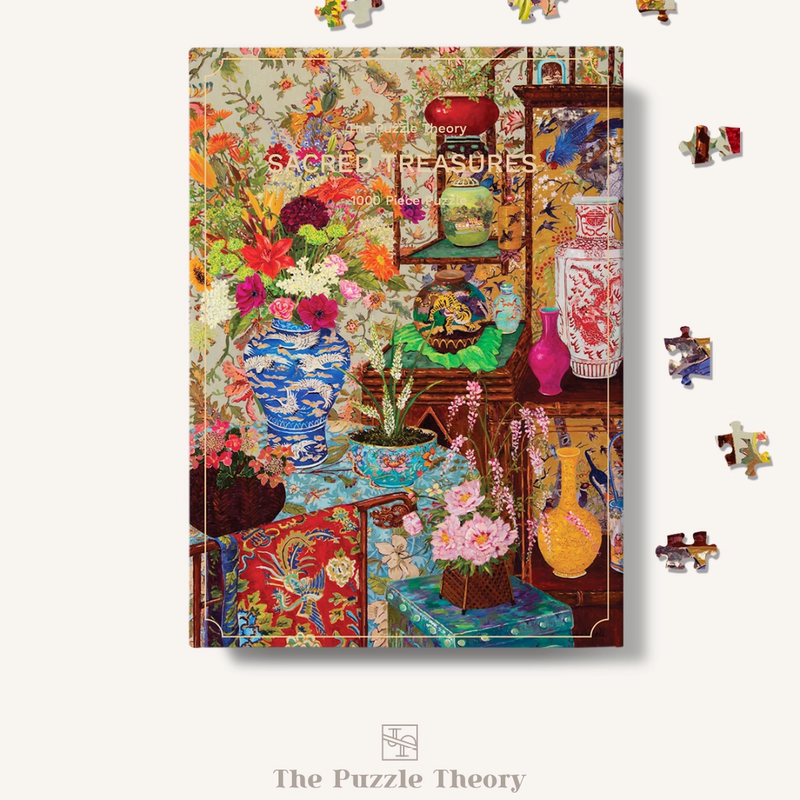 Tpt Puzzle Theory Classic Artist Vase Grandpa John Powell Collection 1000-Piece Velvet Puzzle
