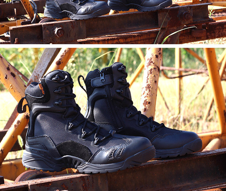 Boots militaires en cuir - porter - Ref 1397123 Image 6
