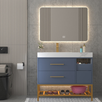 Smart Bath Room Cabinet Floor Type Washbasin Cabinet Combined Toilet Rock Plate Wash Wash Wash Bench Nordic Bathroom Suit