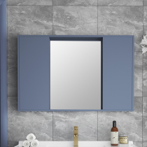 Bathroom mirror cabinet hanging wall-style toilet shelve with lamp intelligent bathroom with separate solid wood concealed feng shui mirror