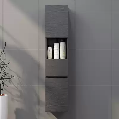 Nordic paint-free solid wood bathroom side cabinet side cabinet wall cabinet dressing room wall rack storage cabinet modern and simple