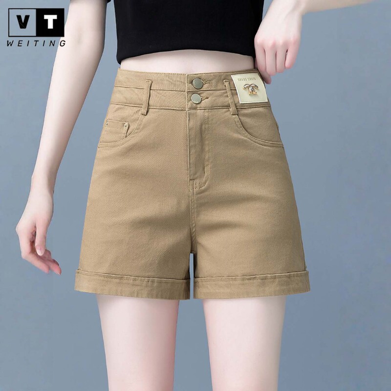 Wei Ting Denim Shorts for Women, Summer Thin Style, 2026 New High-Waisted, Versatile, Loose-Fitting, Popular Workwear Hot Pants